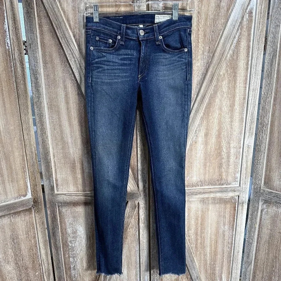 Rag & Bone Raw Hem Skinny Jeans in Preston - Picture 2 of 9